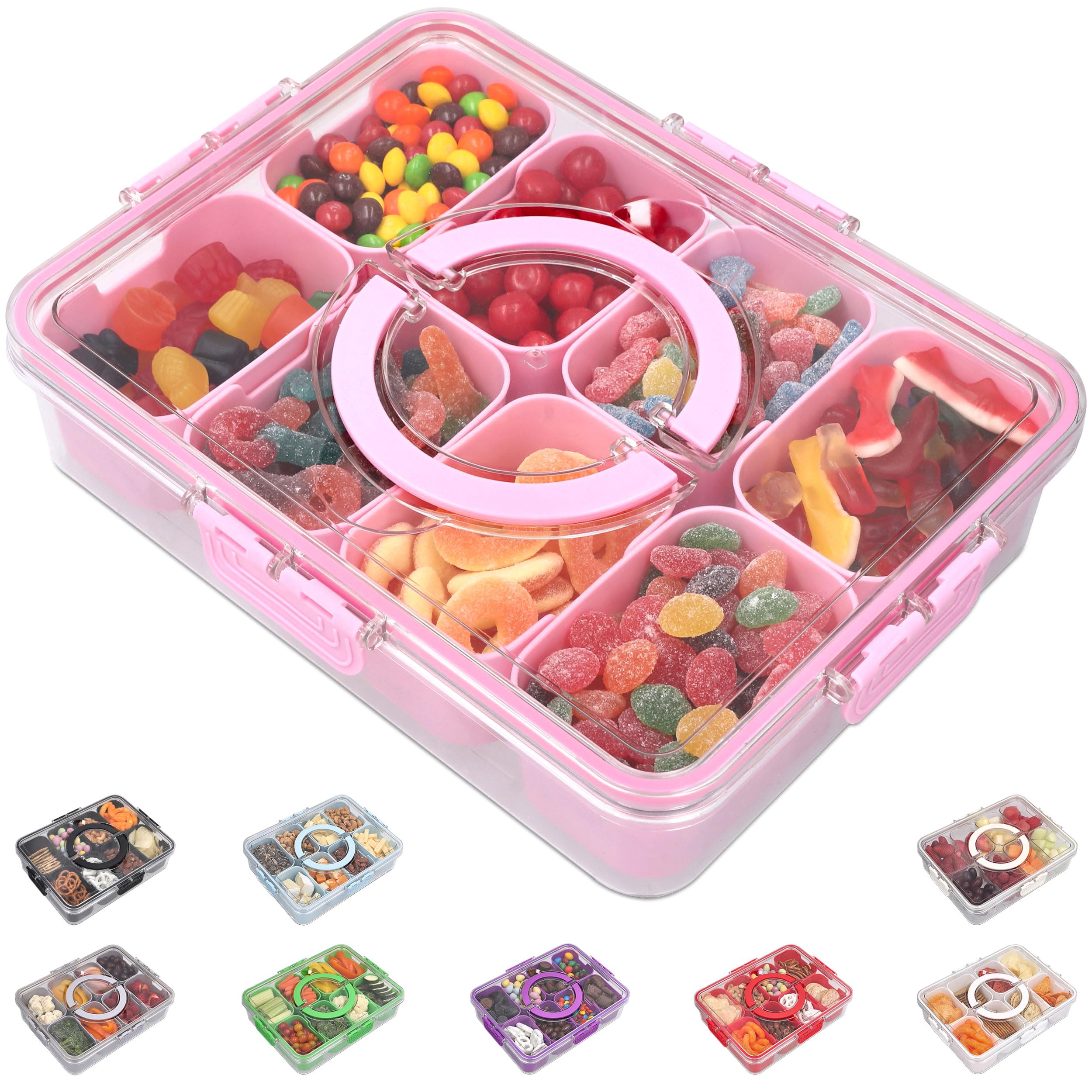 Amazon.com | KEYVOZ Snackle Box Container with Lid Travel