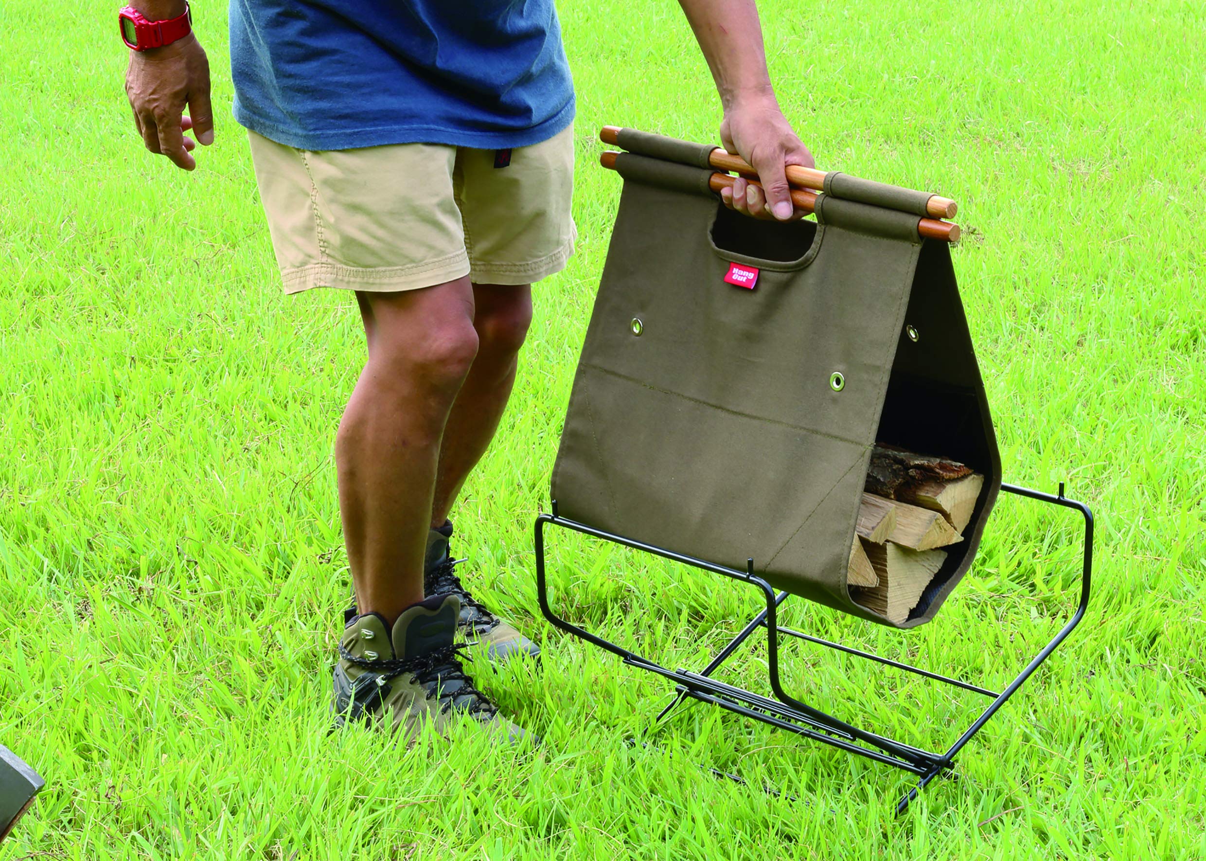 Amazon | ハングアウト(Hang Out) 焚き火 ログキャリースタンド セット