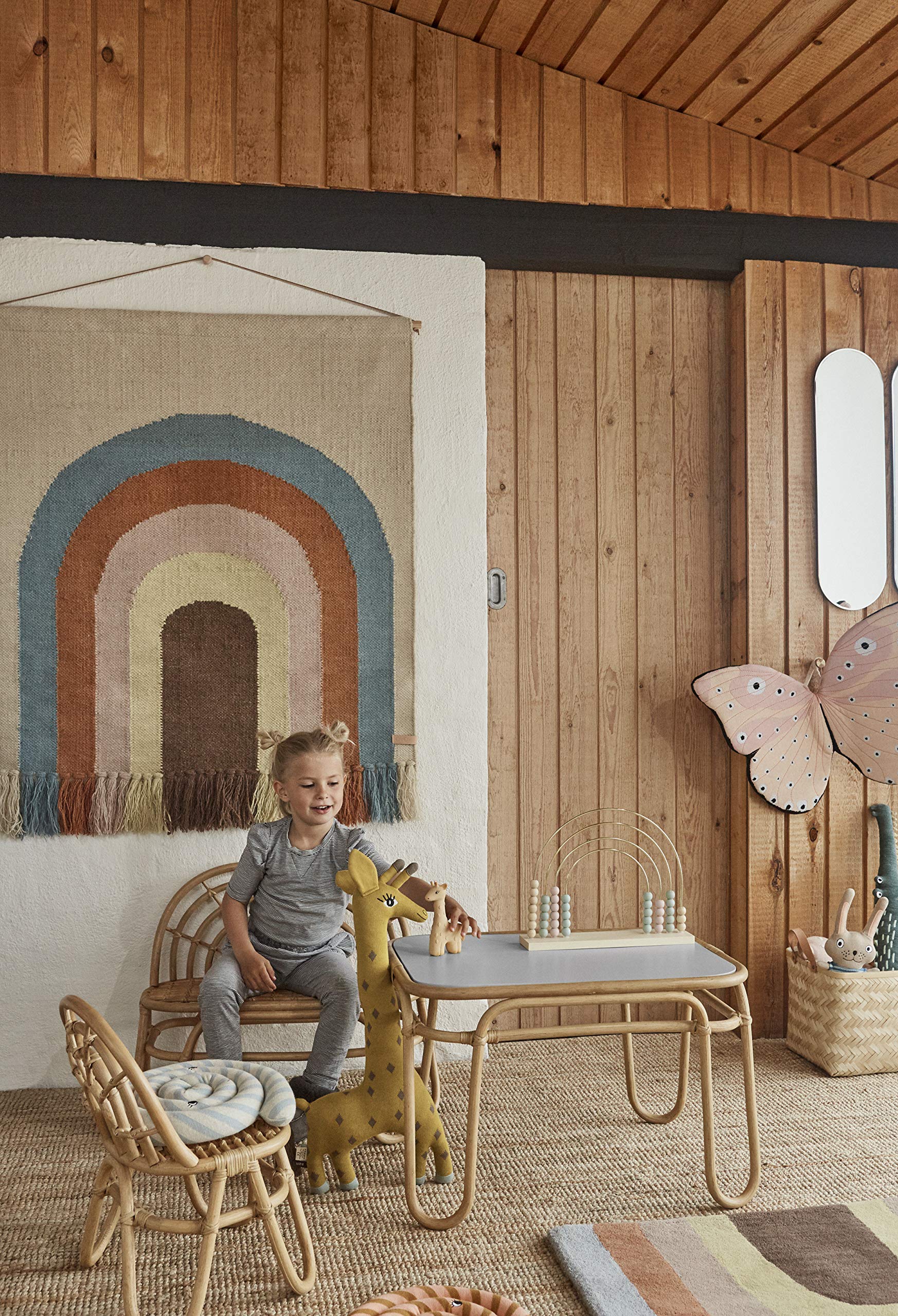 Amazon | OYOY(オイオイ) ラタンベンチ キッズ ローチェア ラタン 藤