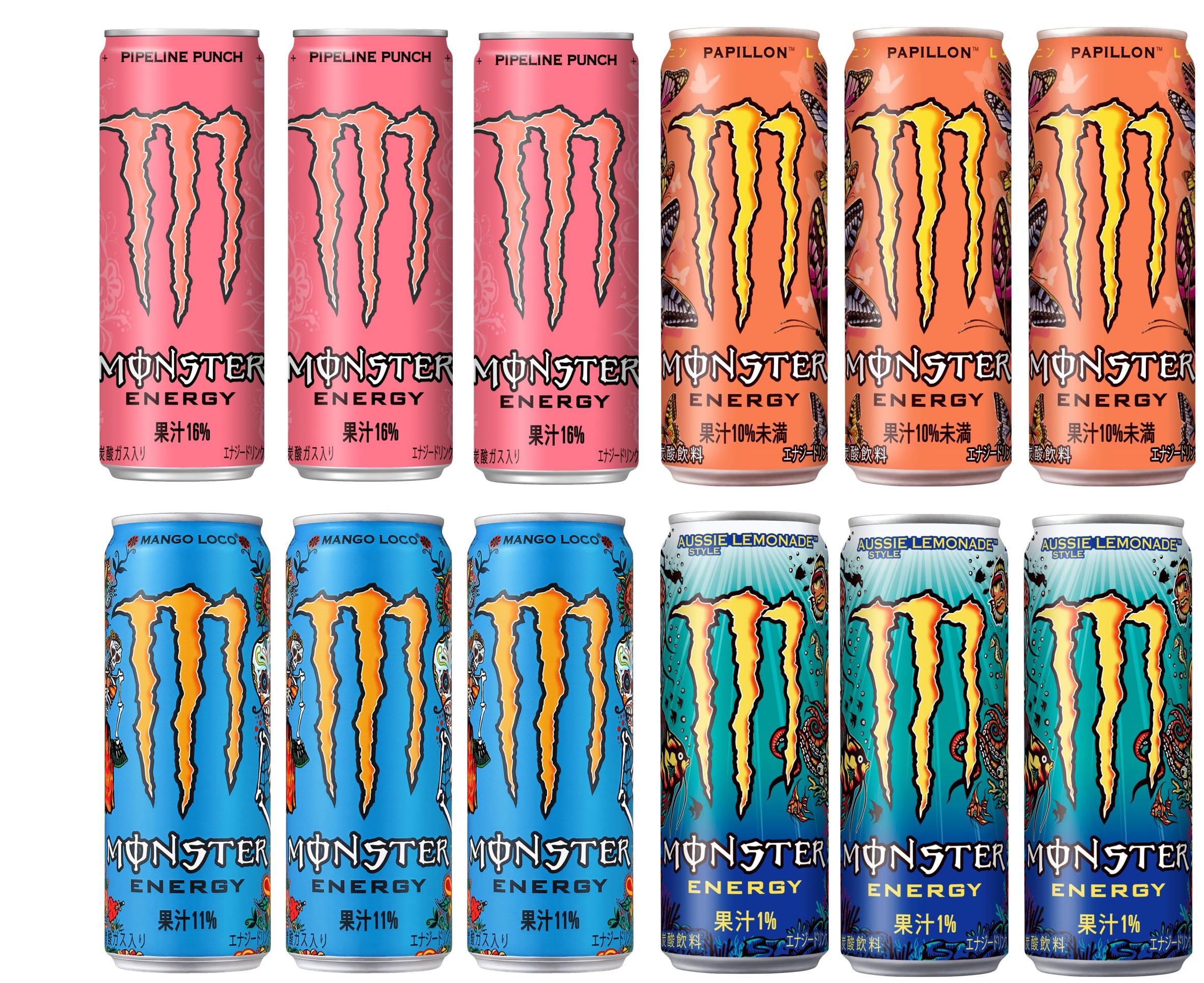 Amazon.co.jp: モンスター アサヒ飲料 ジュース アソートセット 12本