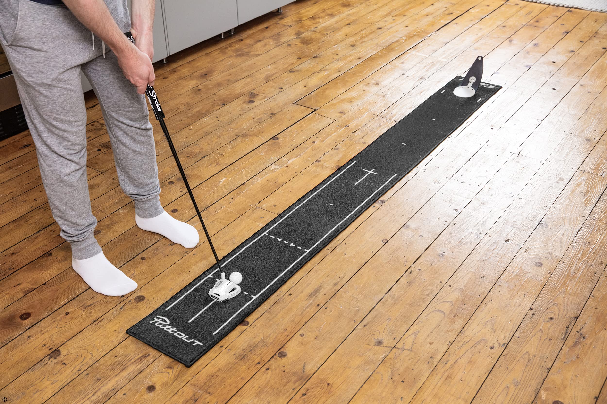 Amazon | PuttOut スリム ゴルフ パッティングマット 240cm x 25cm