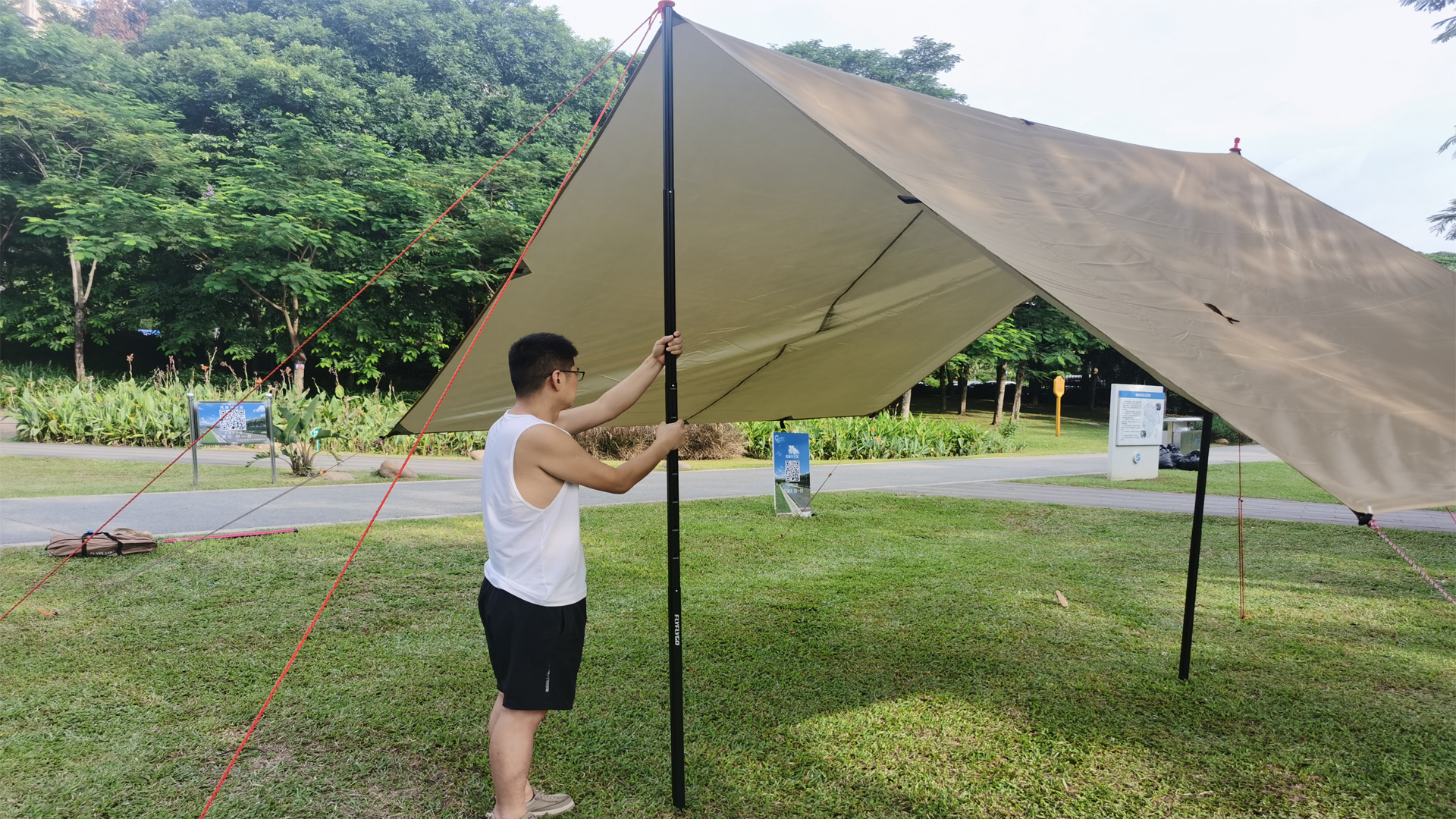 Amazon | FLYFLYGOタープポール 280cm 伸縮 スライド式ポール メイン