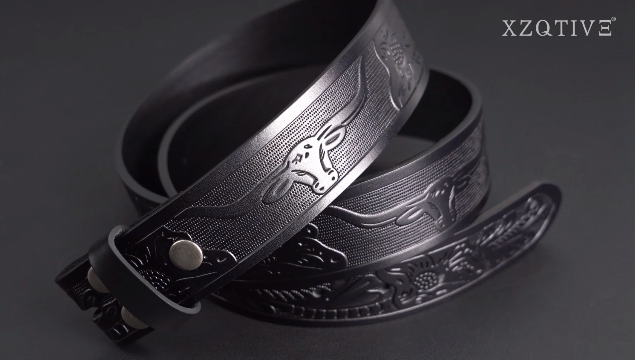 XZQTIVE Western Leather Belt Strap for Men Women Cowboy Cowgirl