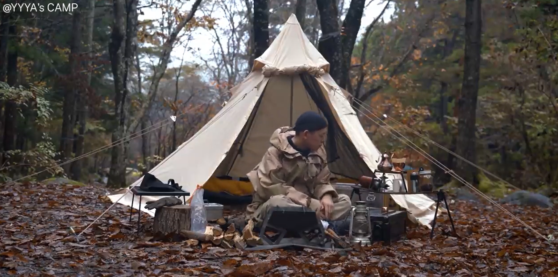 Amazon.co.jp: Gonex ワンポールテント TC テント 1人用 煙突穴付き