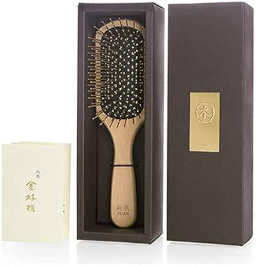 Amazon | 阿原/YUAN(ユアン) パドルブラシ 金好梳 24K メッキ 頭皮