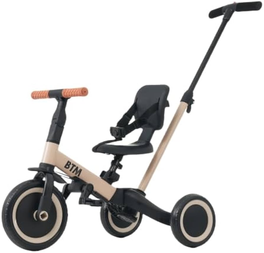 Amazon.co.jp: BTM 子供用三輪車 5n1新色 三輪車のりもの 押し棒付き