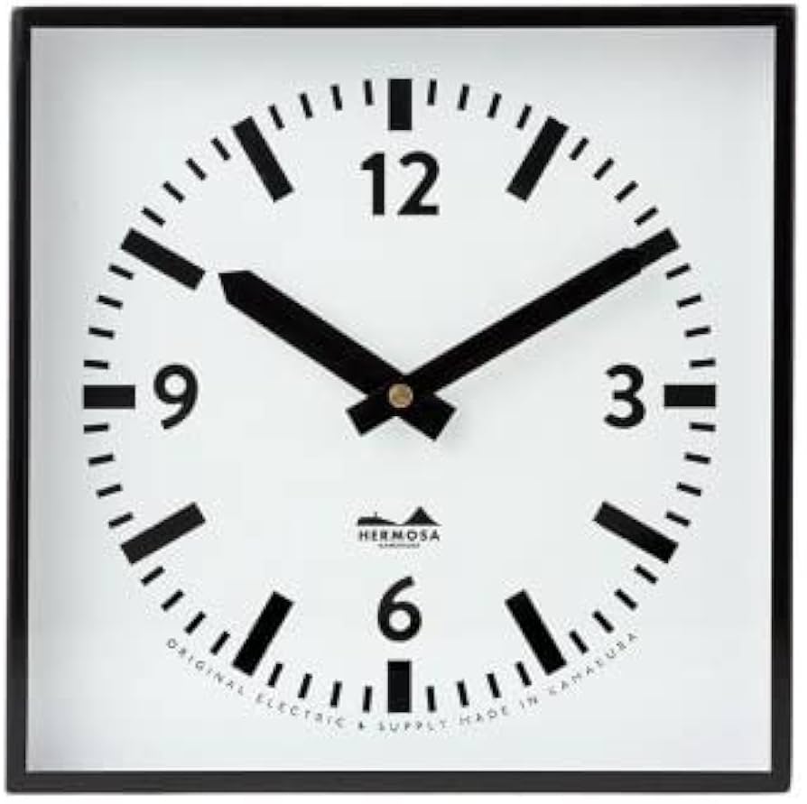 Amazon.co.jp: ハモサ HERMOSA 時計 壁掛け時計 HK-002 スクエア