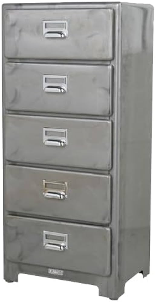 Amazon｜ダルトン(Dulton) 5ドロワーズ チェスト ロウカラー RAW 角が