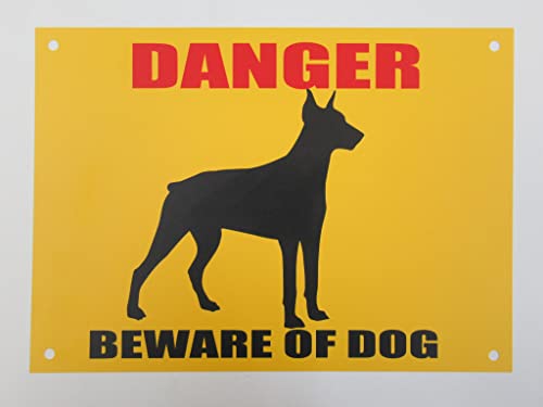 犬に注意の彫刻サイン看板 Beware of dog 3D sign 犬に注意の
