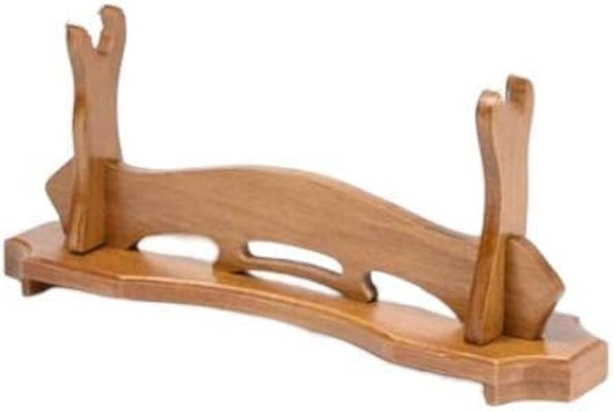 Amazon.co.jp: 壁刀掛け 木製 日本刀 木刀 模造刀置き 台座付き 三段用