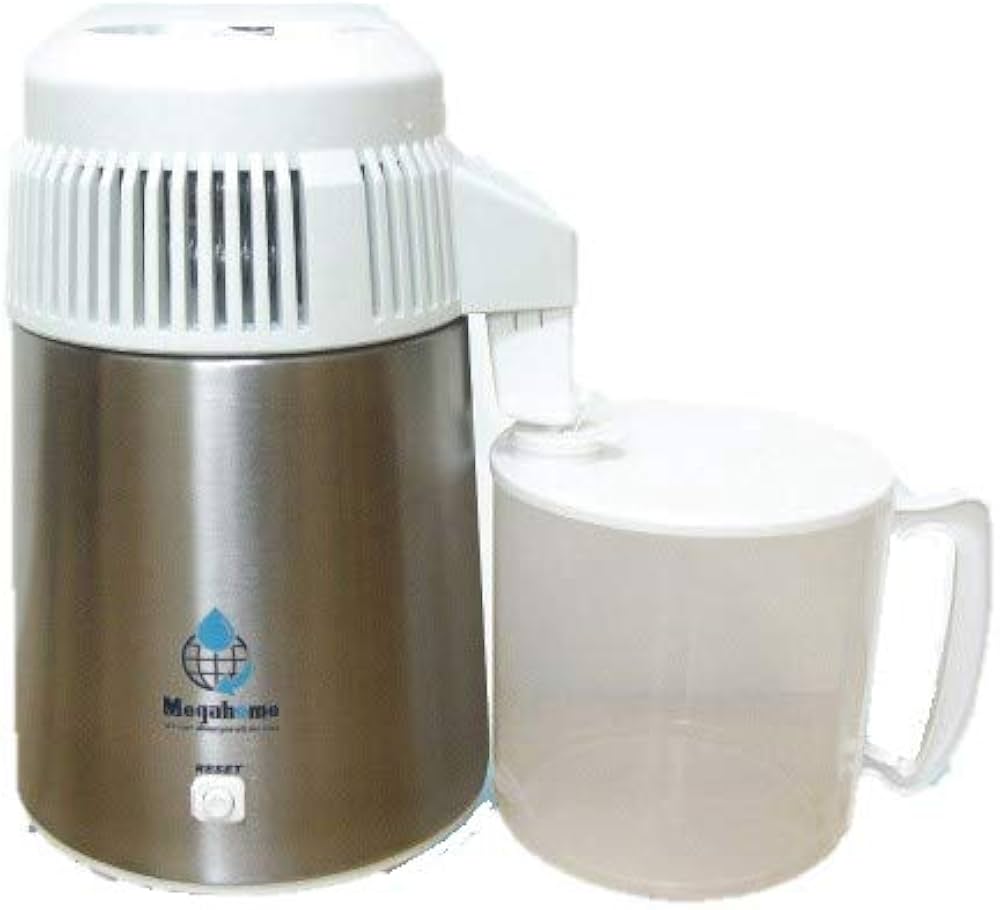 Amazon | 蒸留水器（白・本体ステンレス） 新型ポリ容器付き 「メガ