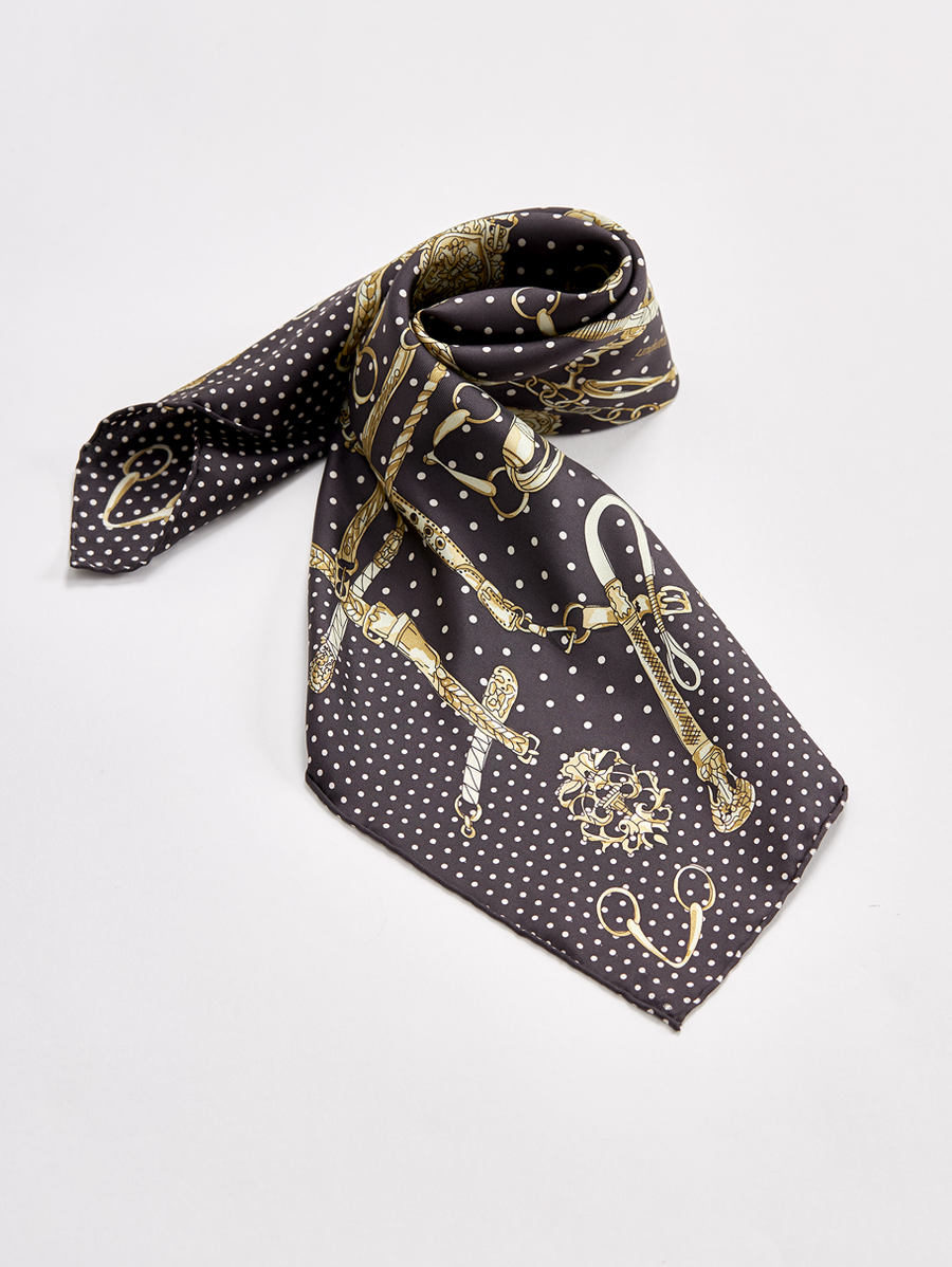 シルクスカーフ65＞ ドットビット – manipuri