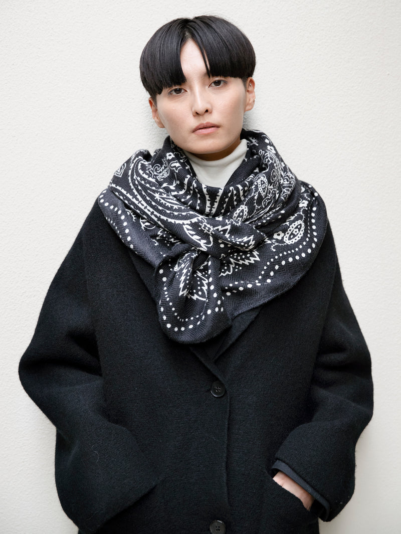 ウールシルクストールヘリンボーン織120＞カレイドバンダナ – manipuri