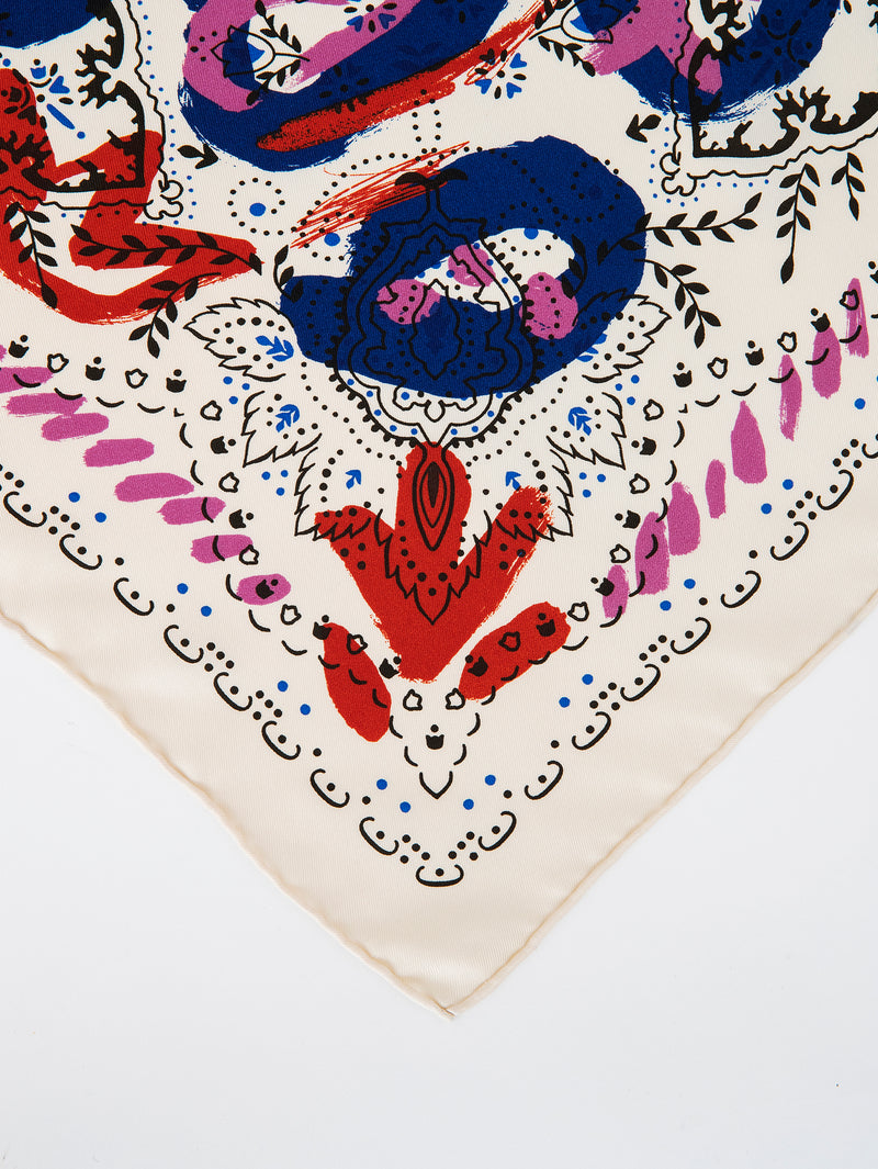 タグ付未使用】manipuri マニプリ ランダムペイズリー スカーフ65