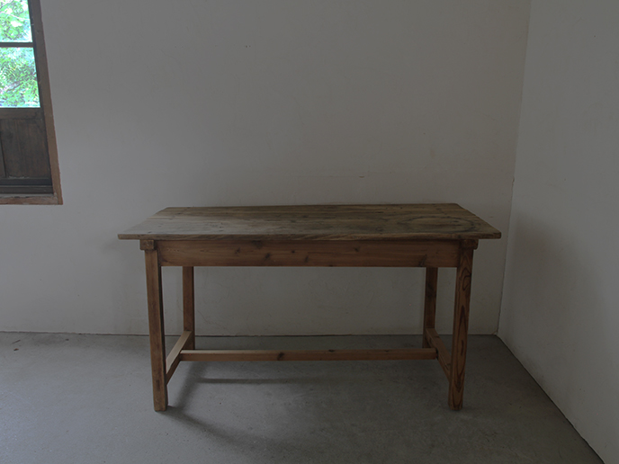 木製 作業台 横幅 約106㎝ ワークテーブル 古道具 古家具 ビンテージ