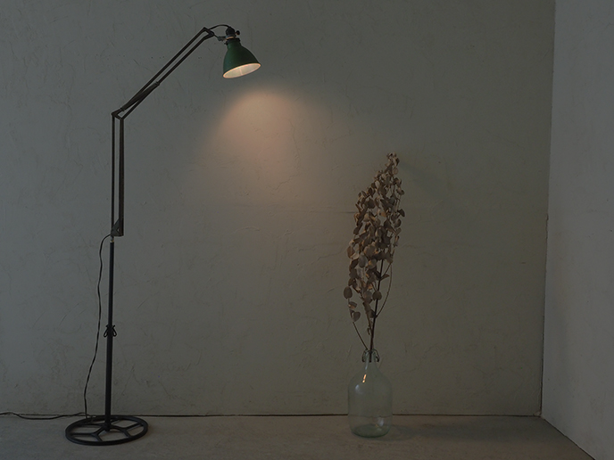 古道具 ライト 置き型 照明 古材 シャビー 木箱 漏斗 古雑貨 古雑貨