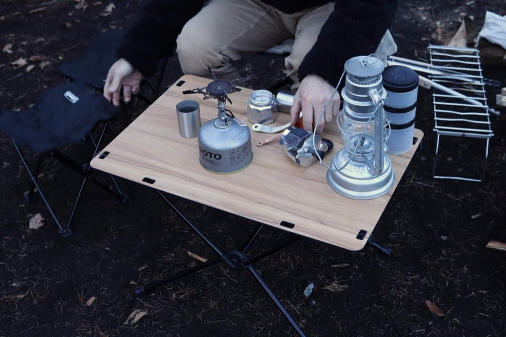 Helinox テーブルワンソリッドトップ及びフレーム収納コンテナ付き