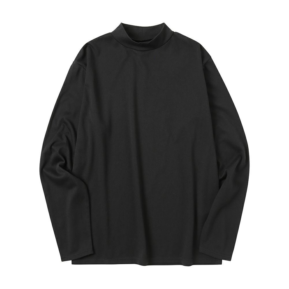 NAVY スムースモックネックロングスリーブTシャツ メンズ