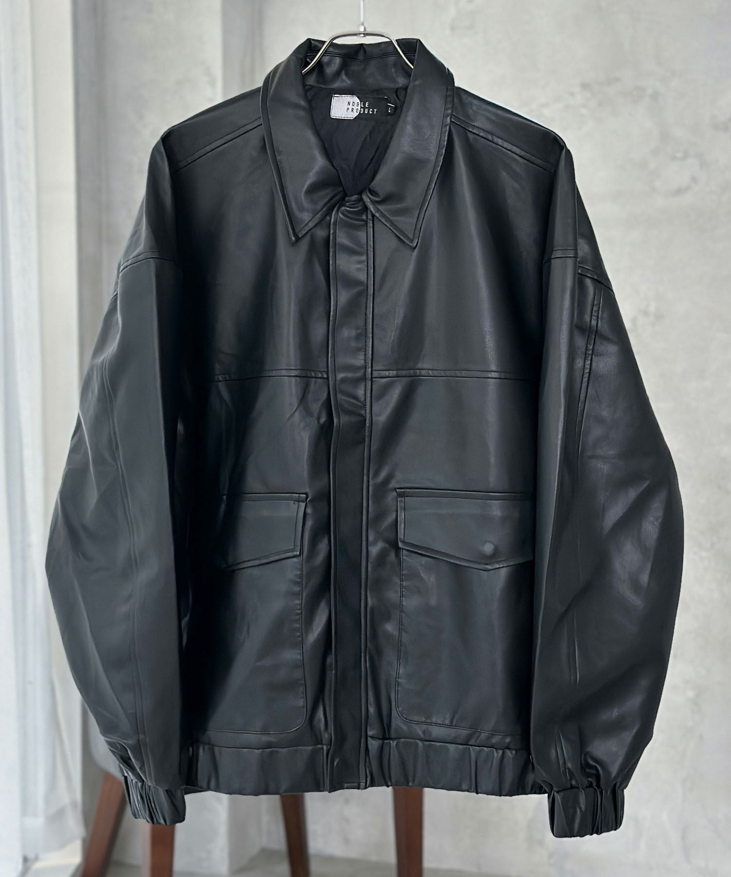 フェイクレザーA-2フライトジャケット メンズ