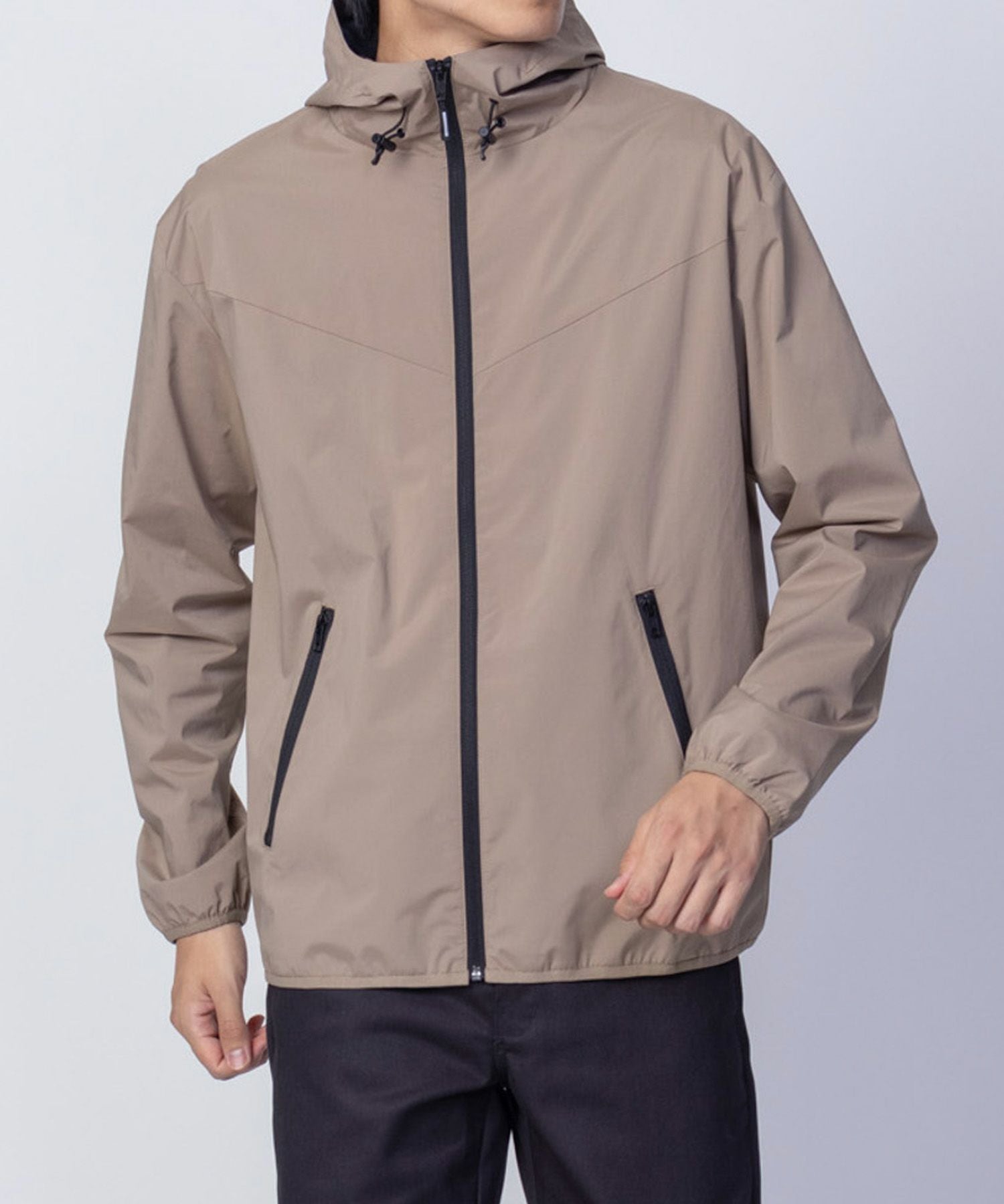 NAVYシャットアウター SOLOTEX(R)使用 裏メッシュフードジャケット メンズ