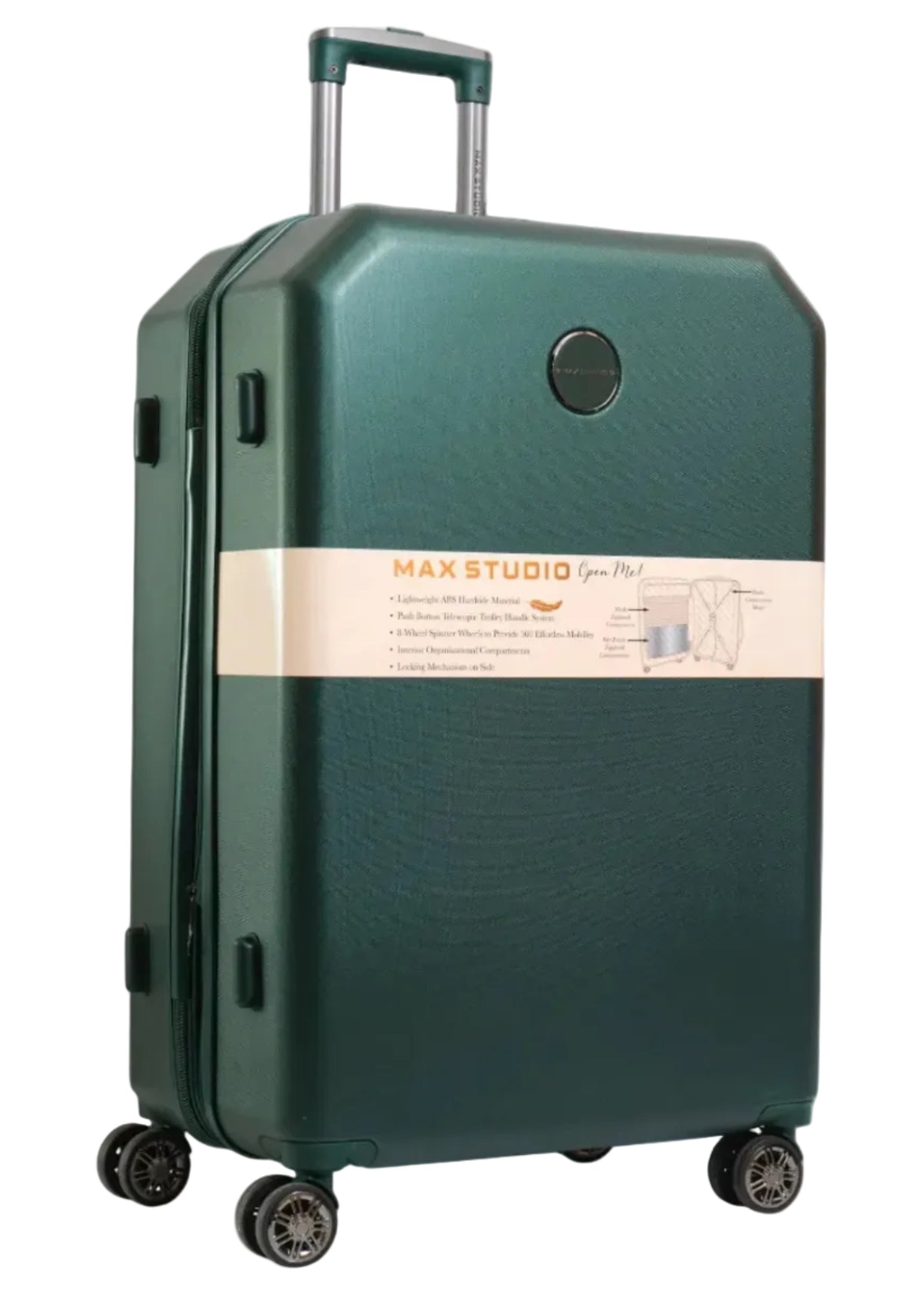 Max Studio ABS Hard Sided 3-Piece The Hexagon Luggage Set – Magid NYC