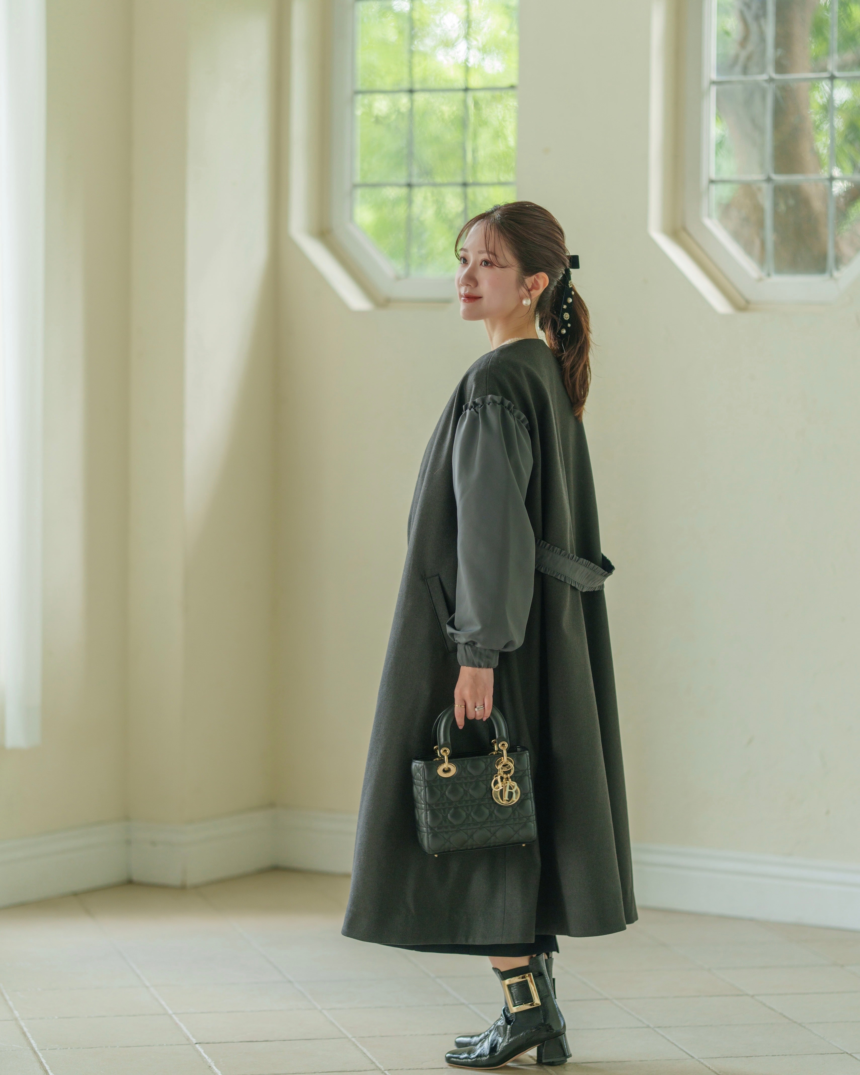 パフスリーブ中綿コート – Maison Echelle