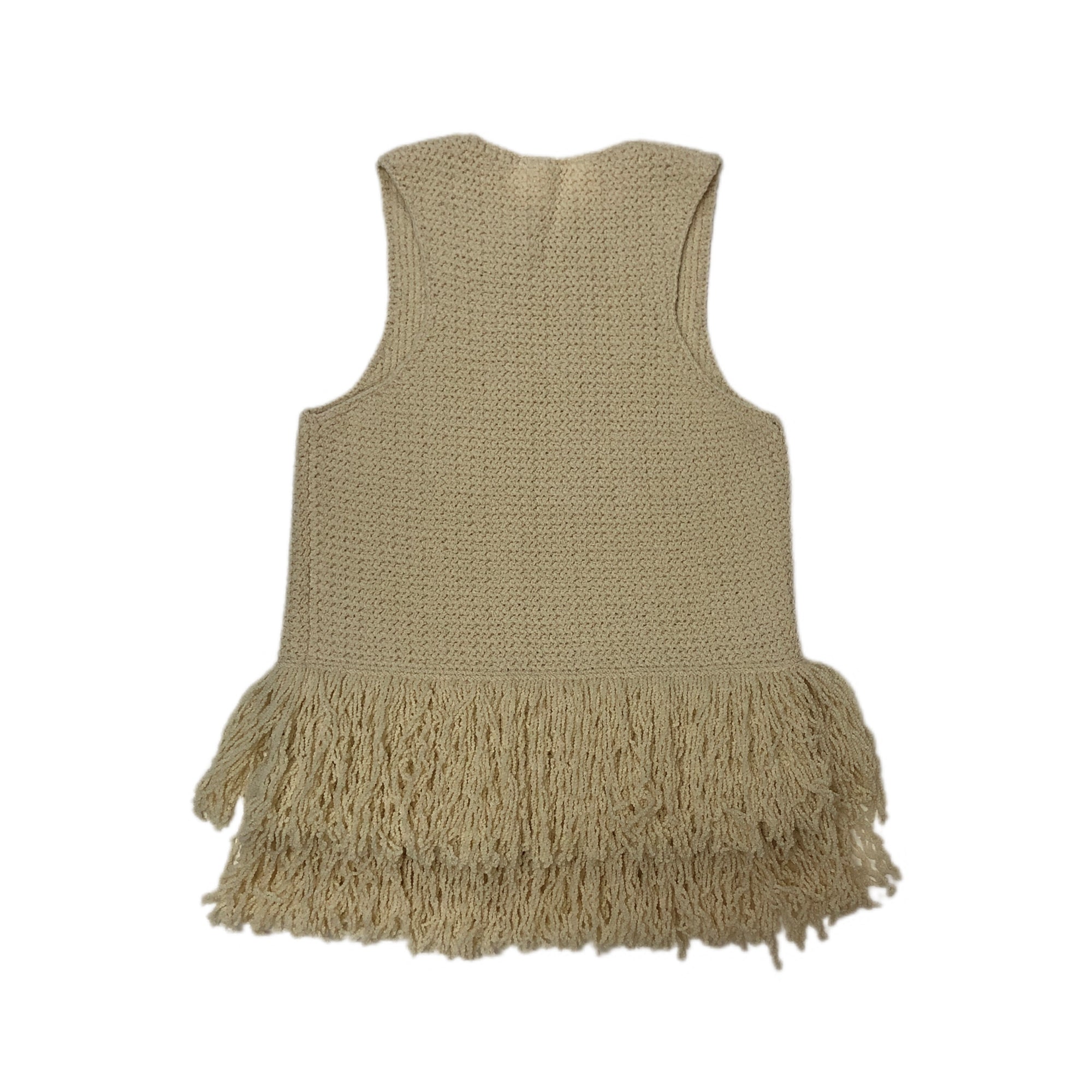 CELINE セリーヌ ベスト フリンジ フリル ニット ノースリーブ