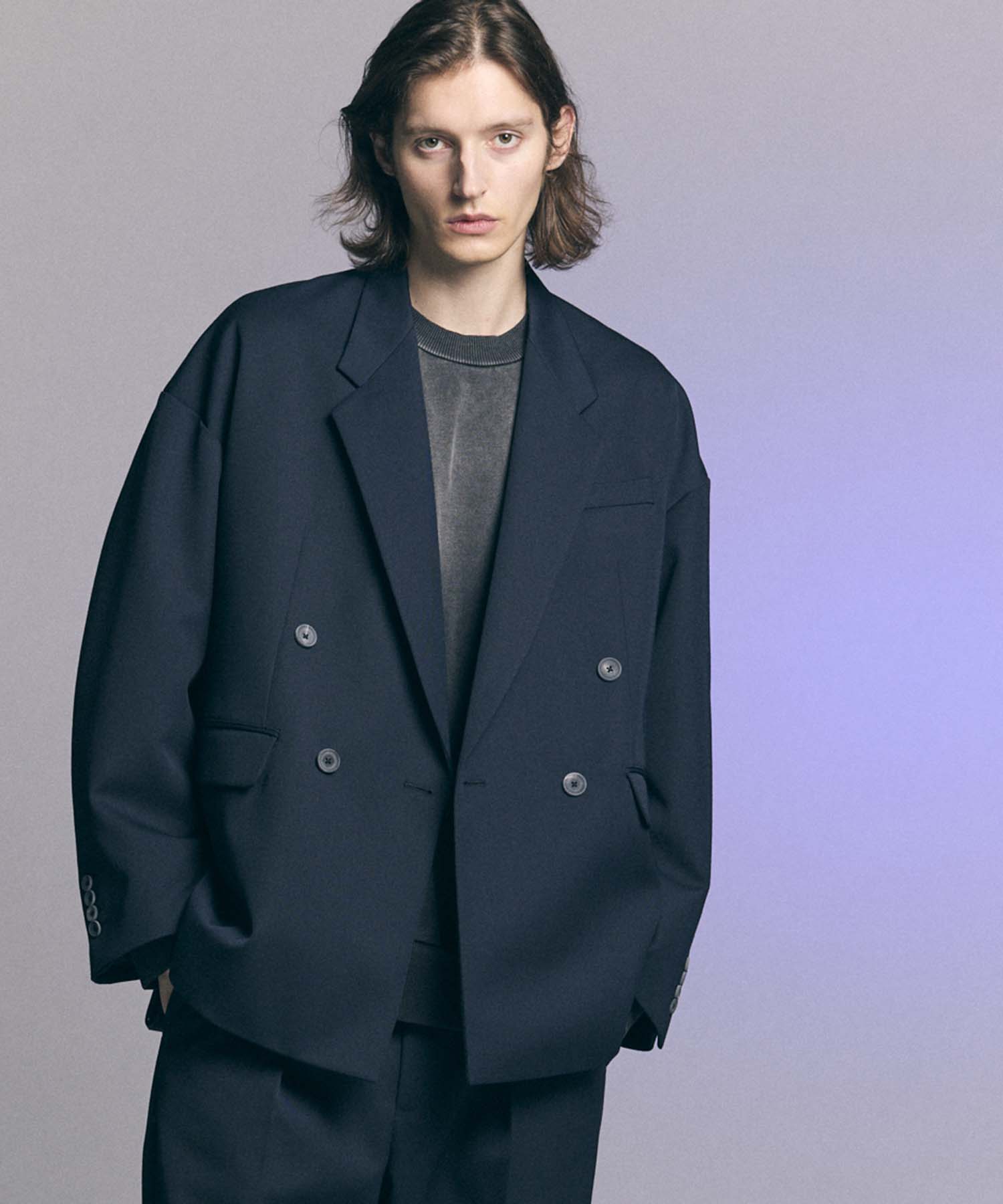 Italian Dead Stock Fabric】Prime-Over Double Breasted Jacket