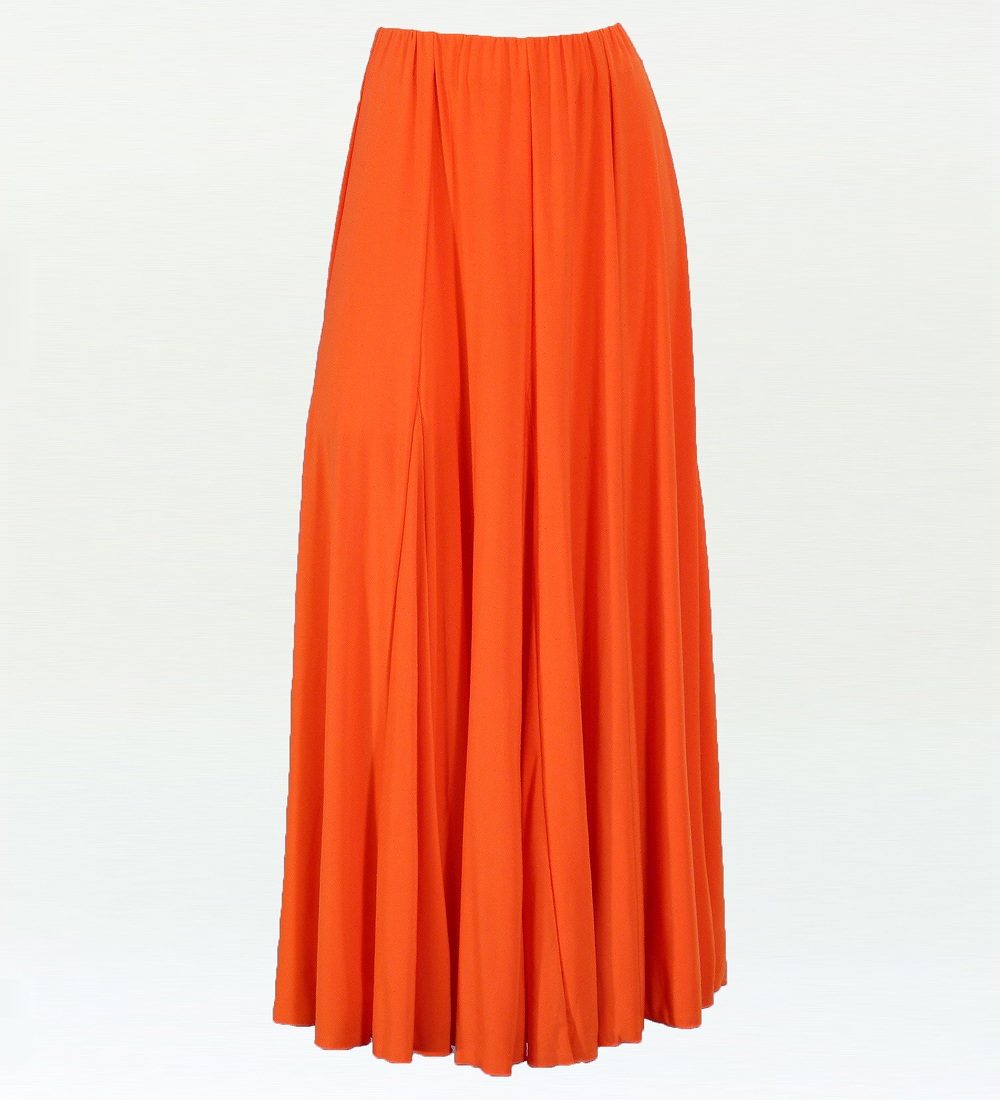 フラメンコ 無地 ファルダ スカート オレンジ 37o | □フラメンコ総合