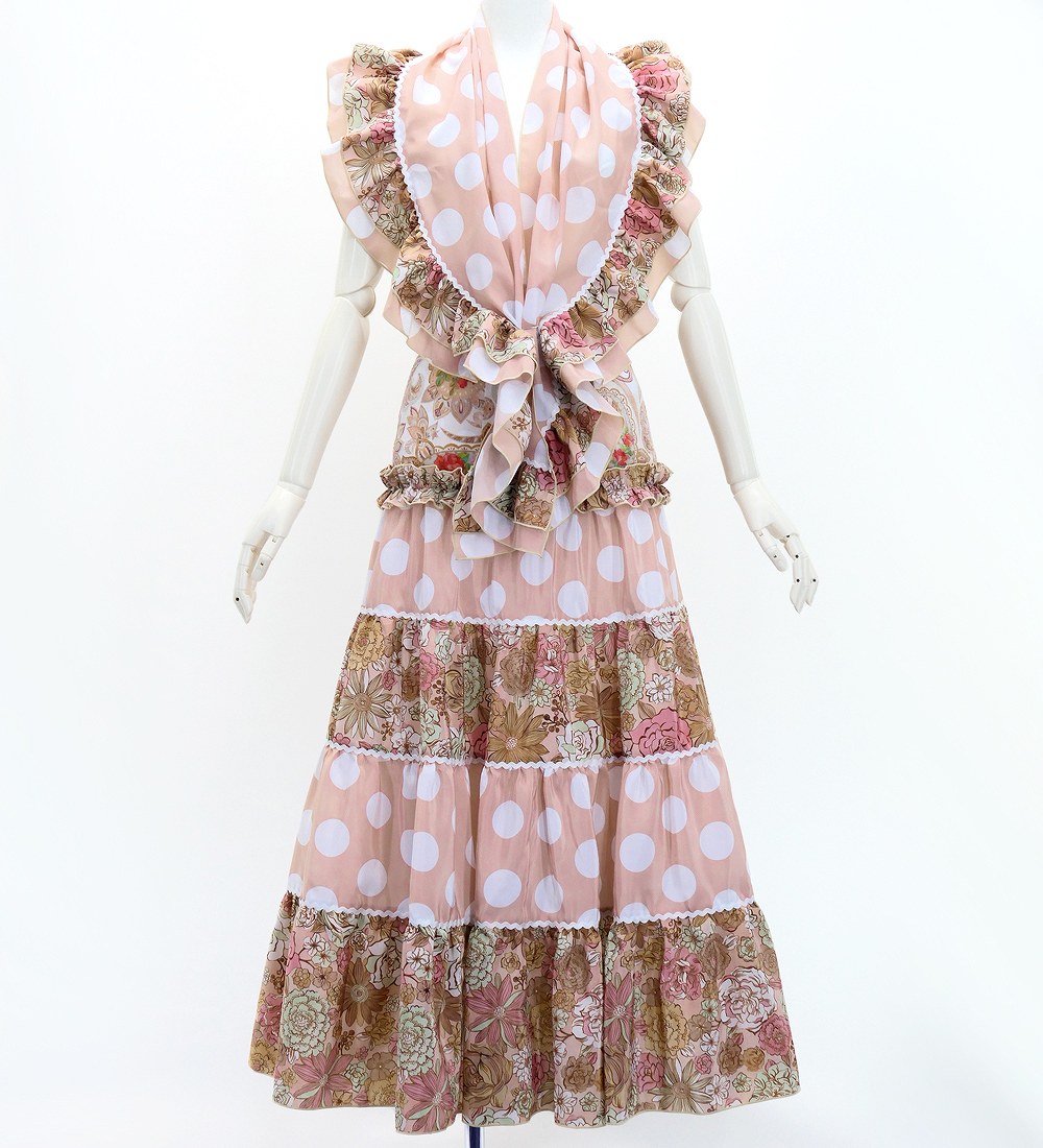 フラメンコ 衣装 ファルダ ブラウス ロングピキージョ ミントグリーン