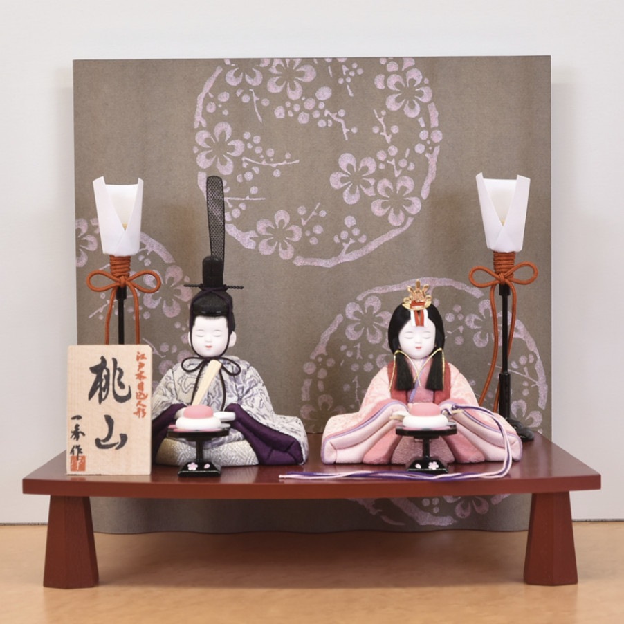 雛人形 木目込み 一秀 ひな人形 親王飾 0号 京からかみ 梅の丸