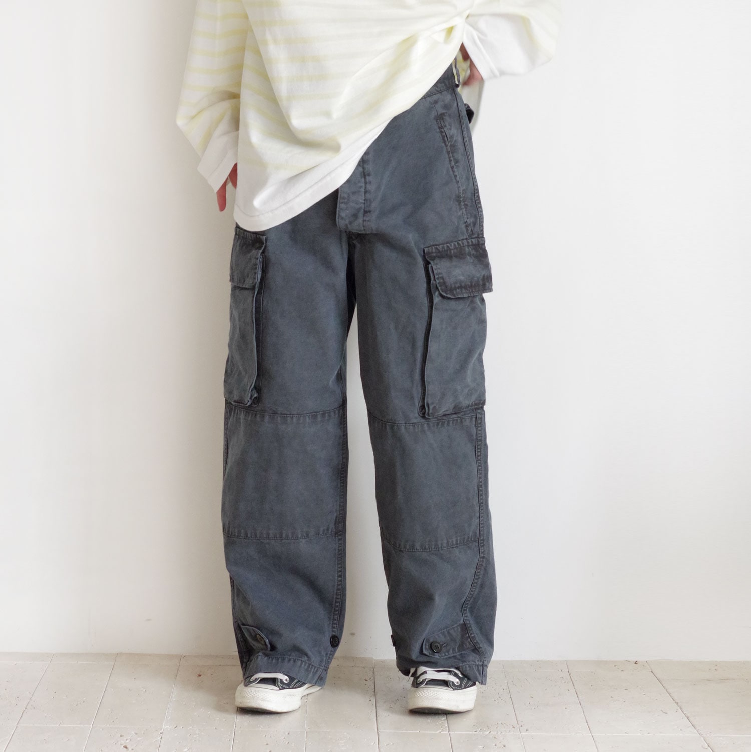 outil ウティ : PANTALON BLESLE M-47 カーゴパンツ (CHARCOAL