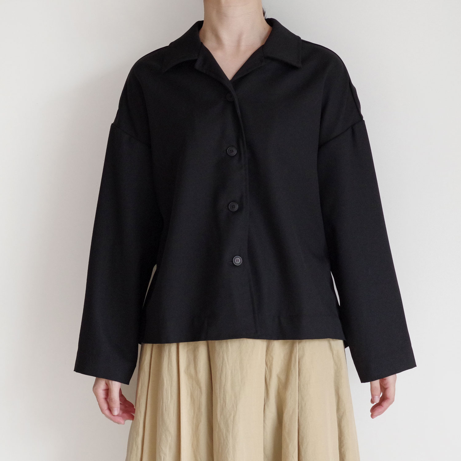 CASEY CASEY ケイシー ケイシー : JULIETTE SHIRT ウールギャバジン