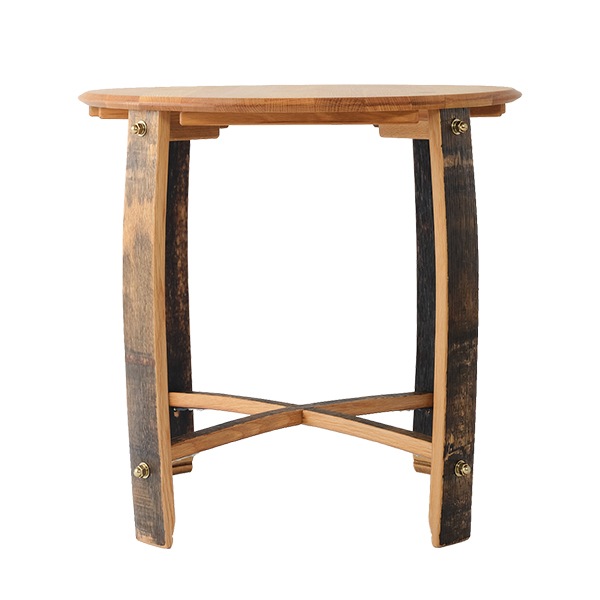 木製穴あきデザインテーブル 約69cmサントリー ウィスキー樽 木製穴