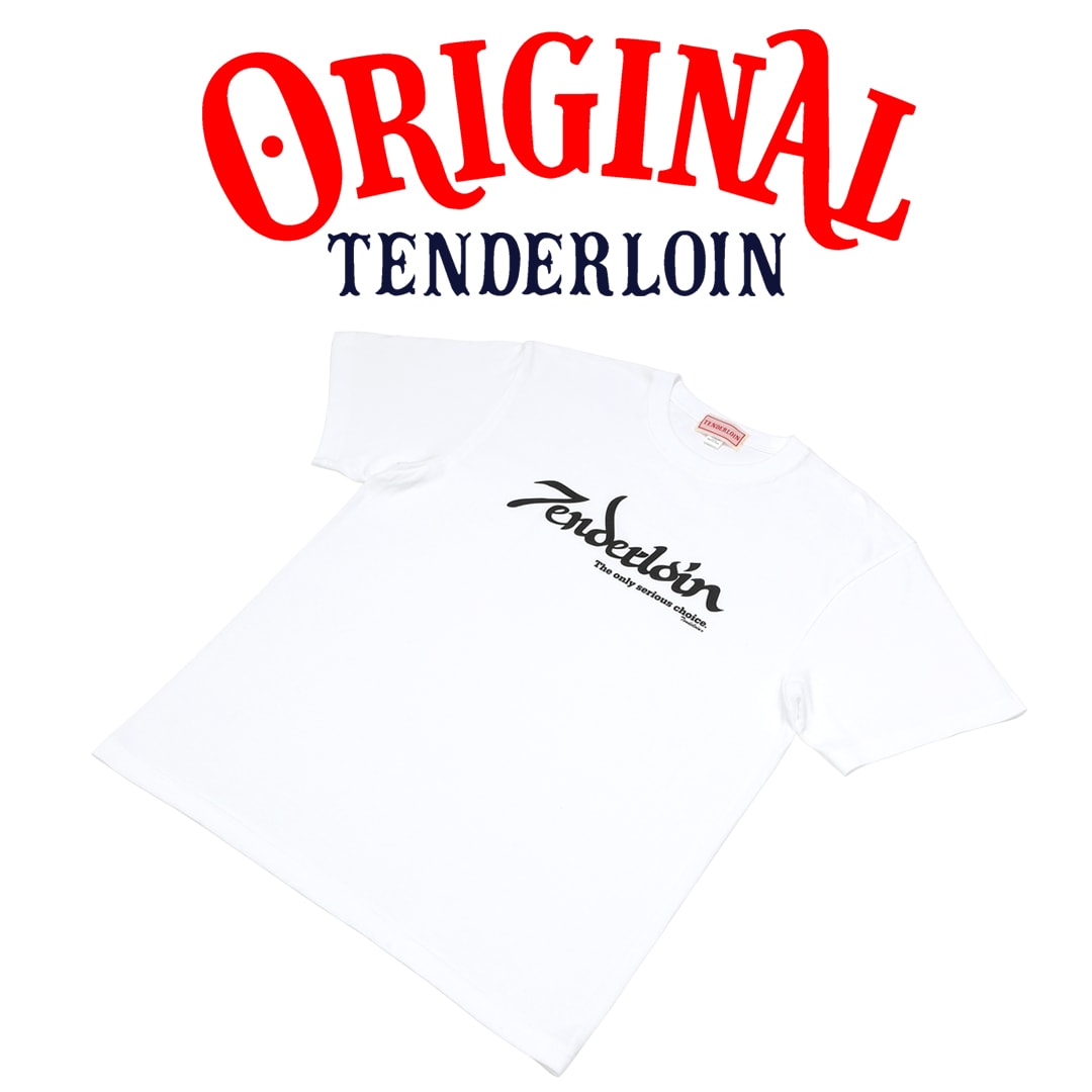 TENDERLOIN LOGO T-SHIRTS 5.6oz PREMIUM COTTON 100% WHITE | T-SHIRT