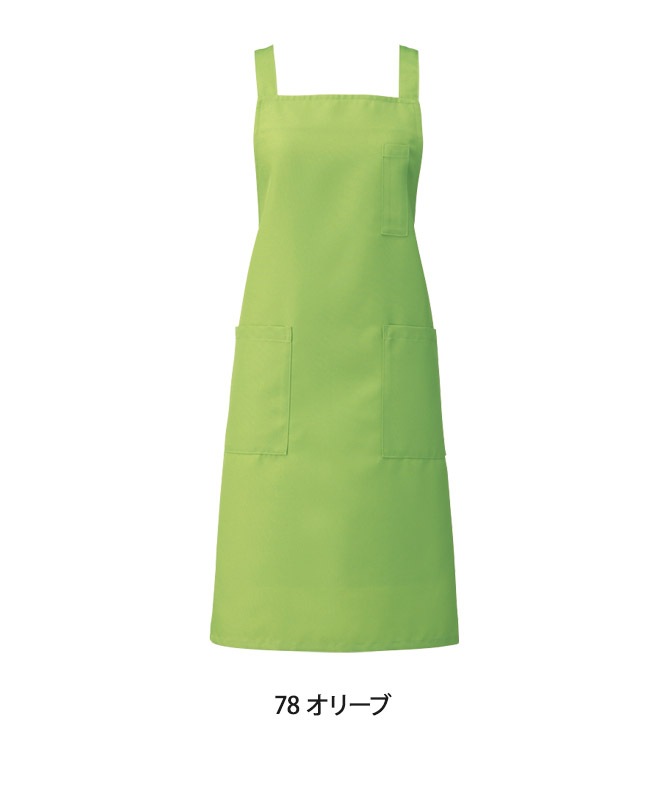 胸当てエプロン(無地)[KAZEN製品] APK499｜飲食店制服・フード