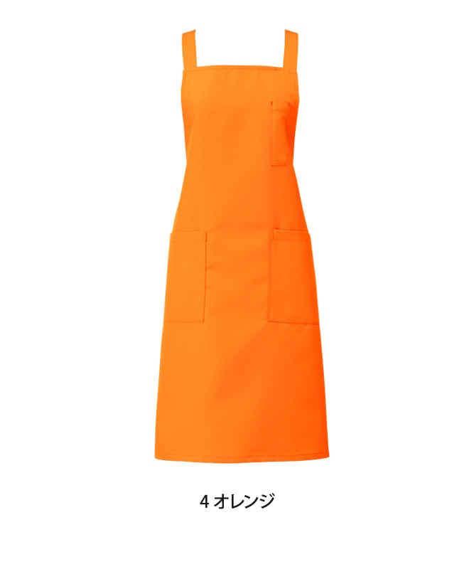 胸当てエプロン(無地)[KAZEN製品] APK499｜飲食店制服・フード