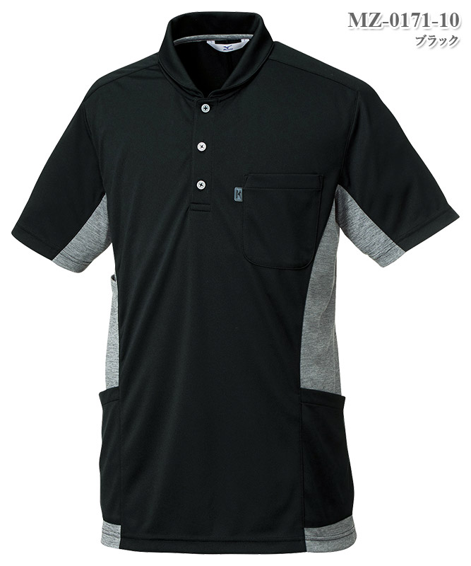 ミズノ男女兼用ニットシャツ半袖[チトセ製品] MZ-0171｜THS-白衣通販・販売