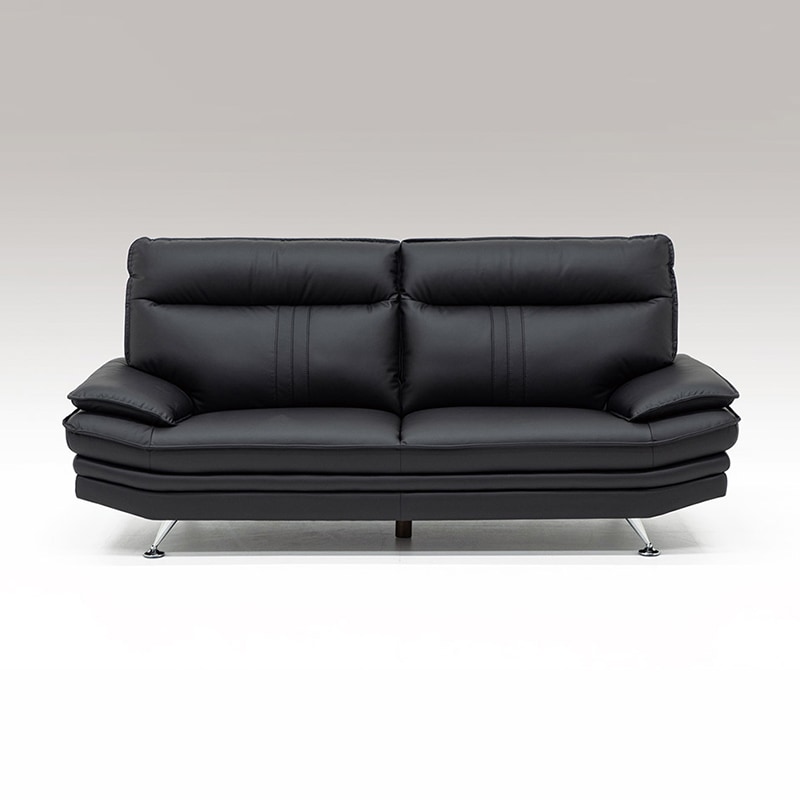 長野県引取限定」 東京インテリア3人掛けソファBLACK スツール付き