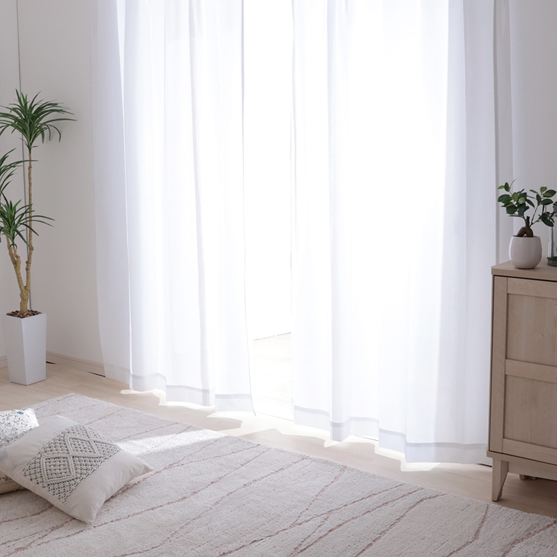 既製レースカーテン オニキス WH if HOME ※サイズにより価格が異なり