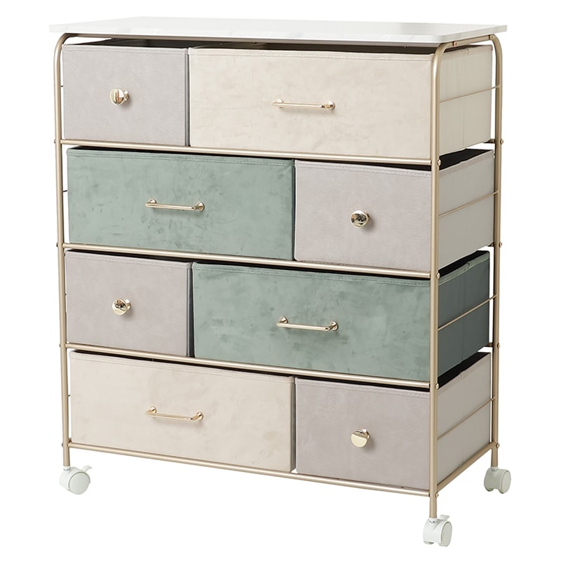 4段チェスト80W IF KT7686-4MA ホワイト マーブル【お客様組み立て商品