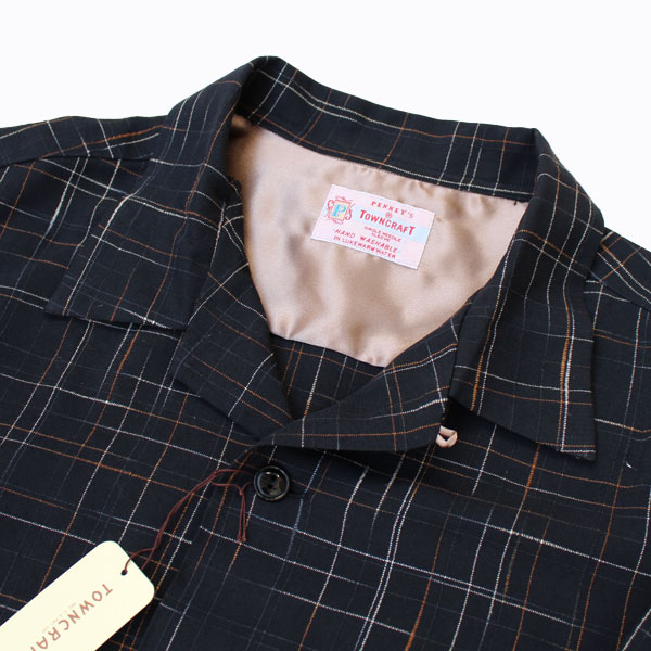 TOWNCRAFT（タウンクラフト）】 50S OPEN SHIRTS CHECK OPEN SHIRTS