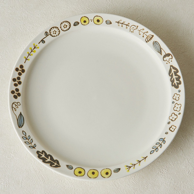 砥部焼 すこし屋】7.5寸皿 さんぽみち黄 | タイプ別,皿・プレート,中皿