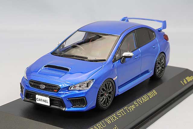 カーネル 1/43 スバル WRX STI Type S (VAB), 2018 WR, ブルーパール