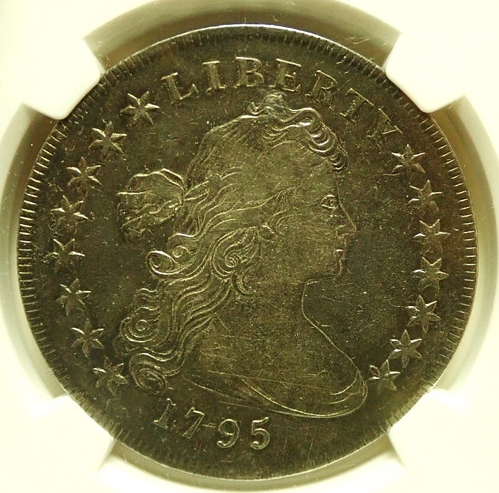 1795年アメリカ初期ドル銀貨「スモール・イーグル」Rarity-2わずかに
