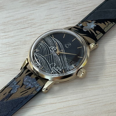 オリジナル腕時計【ラージサイズ】八橋蒔絵螺鈿硯 | アクセサリー