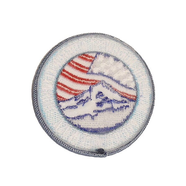 マウントフッド刺繍ワッペン (ゴールド×レッド) | Oregonian
