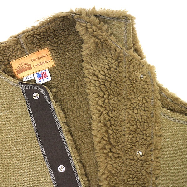 ボア＆レザートリムベスト BOA LEATHER TRIM VEST | Oregonian