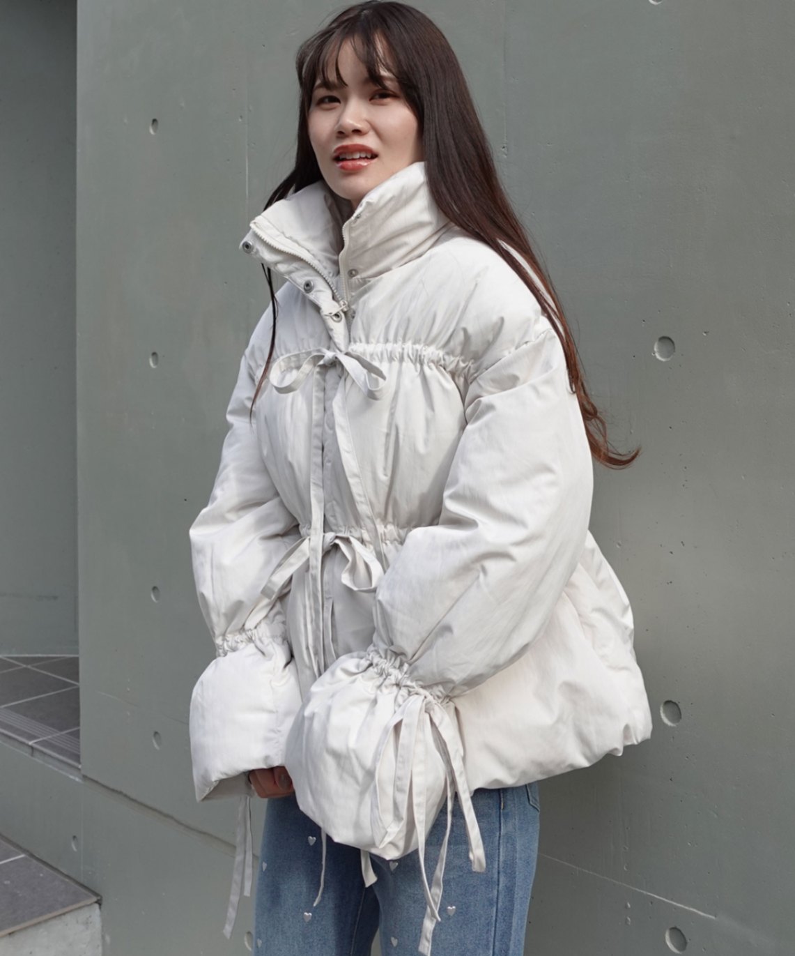 ナイロンタフタファイバーダウンリボンジャケット | OUTER,ジャケット