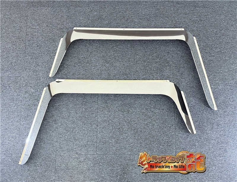 17スーパーグレート等 サイドミラーバイザー 鱗ステンレス3 17